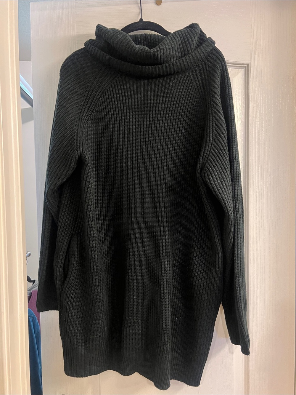 Women’s Black Ribbed Turtleneck Sweater
